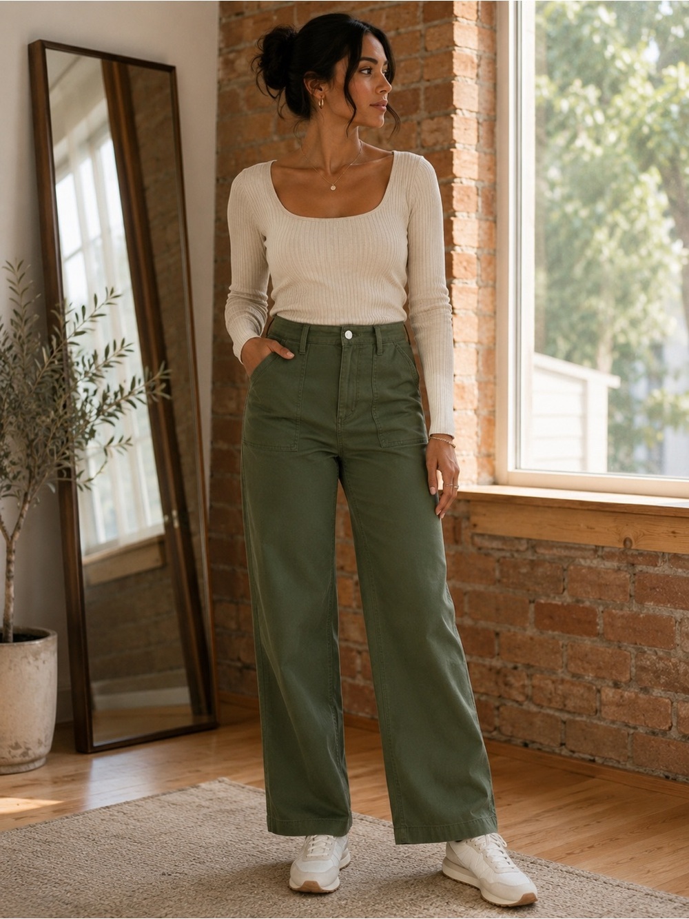 Lucky Brand Olive Green Trousers